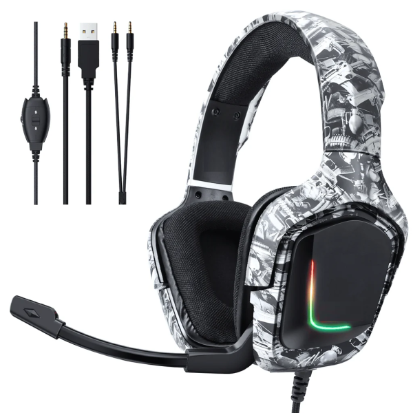 Gaming Headphones with Mic, Deep Bass Stereo Sound