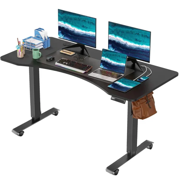 Gaming Desk with Cup Holder and Headphone Hook, 47 Inch